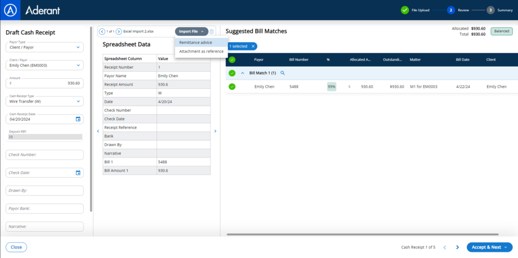Aderant Accounts Receivable - Aderant